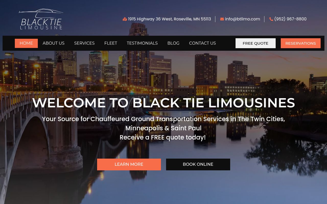 Black Tie Limousine Image