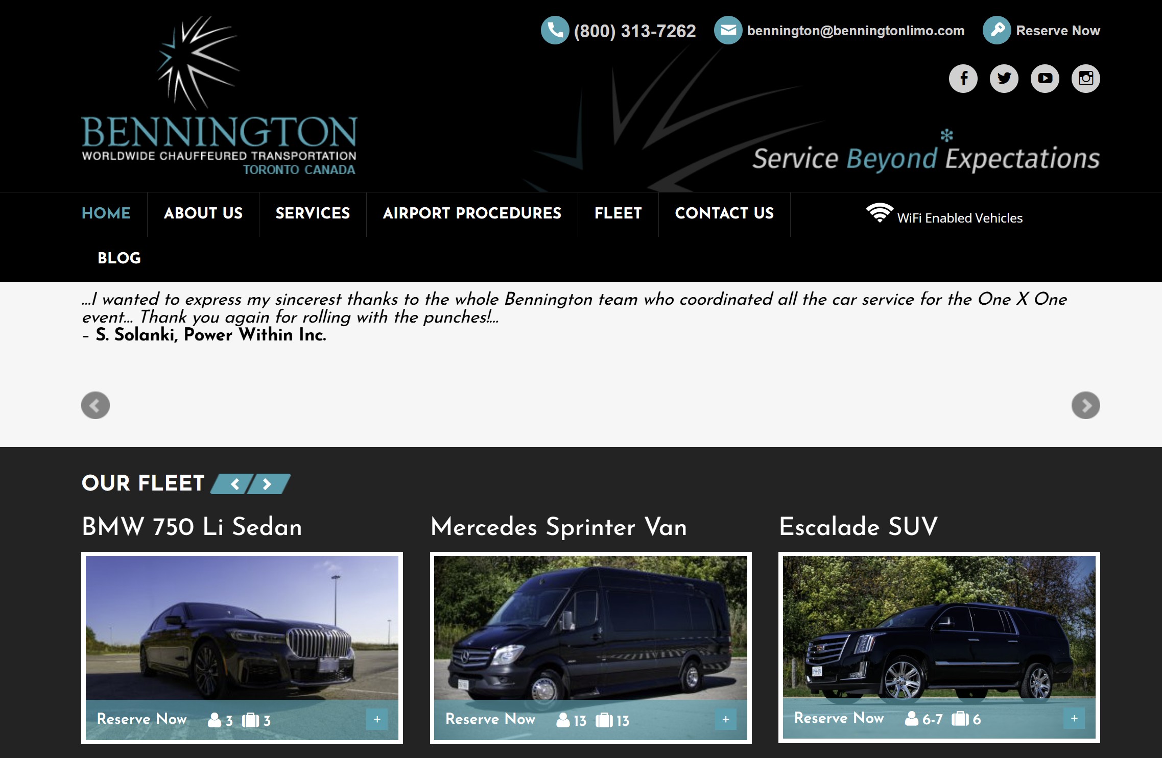 Bennington Worldwide Chauffeured Transportation Inc. Image